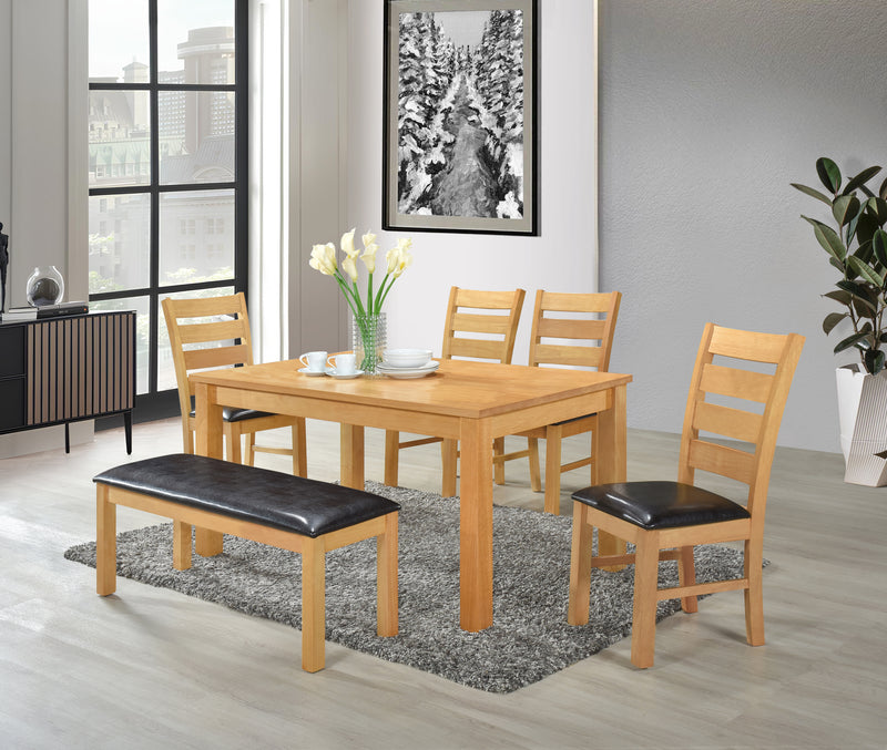 Chelsea Dining Set with 4 Chairs & Bench