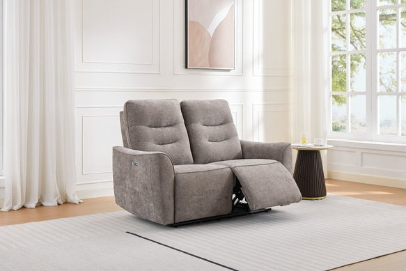 Cupar 2 Seater Electric Recliner - Stone