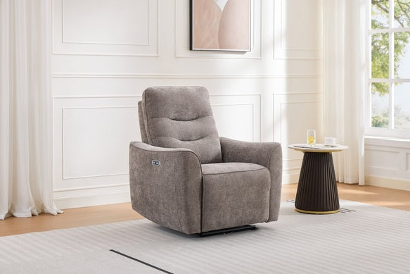 Cupar 1 Seater Electric Recliner Chair – Stone
