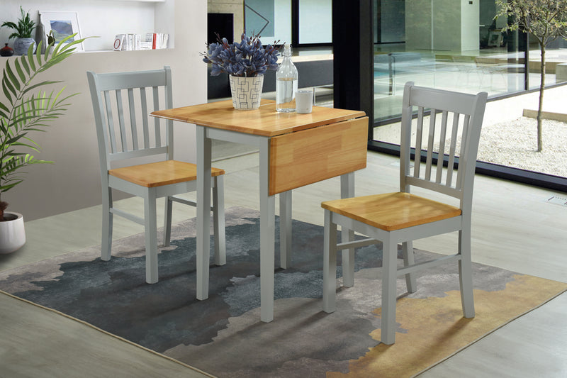 Dropleaf Dining Set with 2 Chairs