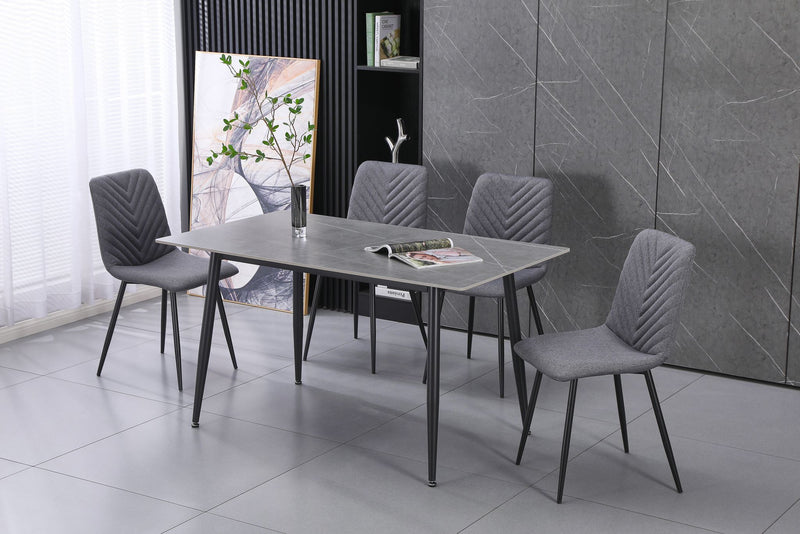 Essen Dining 1.4m Table and 4 Grey Chairs