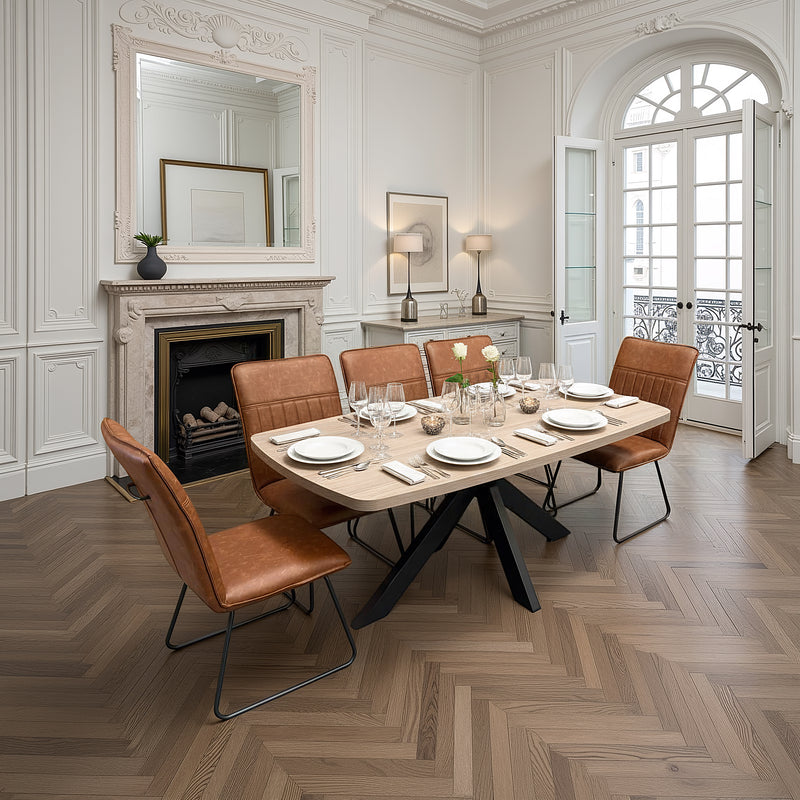 Franko 1.8m Oval Table Grey Oak