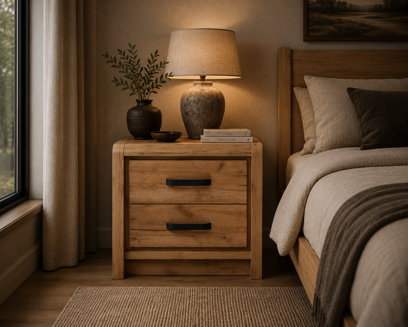 Jack 2 Drawer Bedside Locker