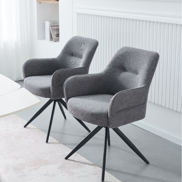 Kirsten Grey Fabric Dining Chair