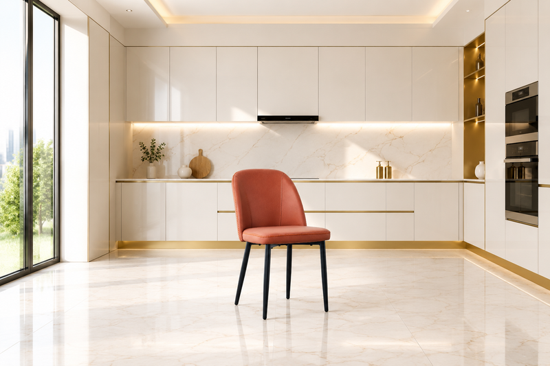 Leo Dining Chair with Black Legs