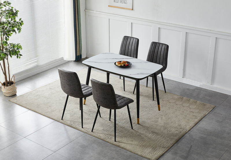 Napoli 4' Grey Table & 4 Napoli Chairs