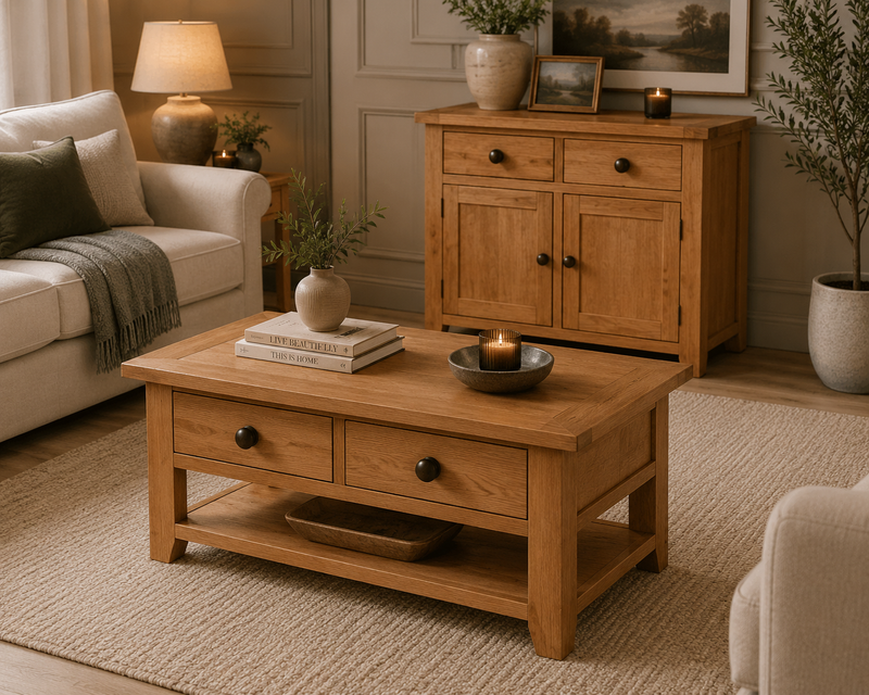 Oscar 2 Drawer Coffee Table