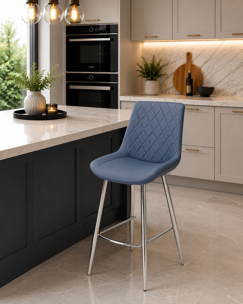 Silvia Bar Stool - Chrome Leg