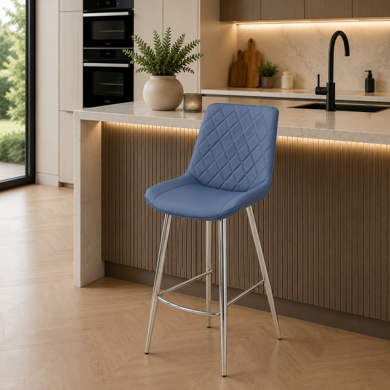 Silvia Bar Stool - Chrome Leg