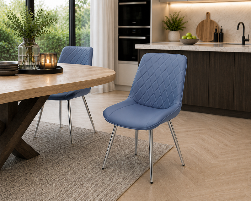 Silvia Dining Chair - Chrome Leg