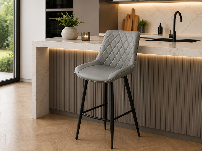Silvia Bar Stool - Black Leg