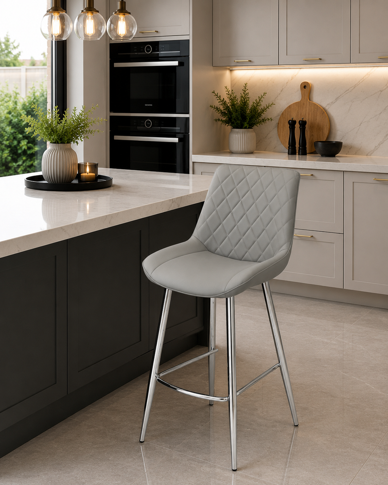 Silvia Bar Stool - Chrome Leg
