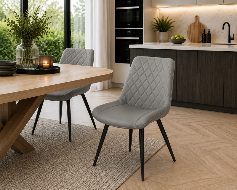 Silvia Dining Chair - Black Leg
