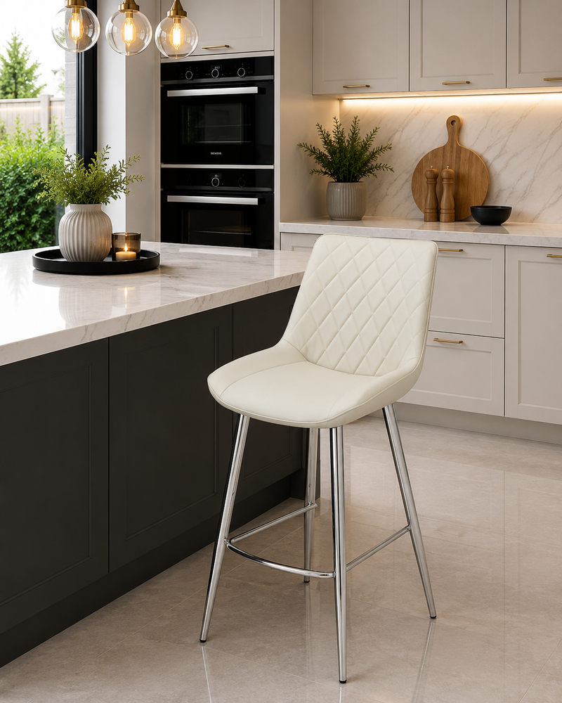 Silvia Bar Stool - Chrome Leg