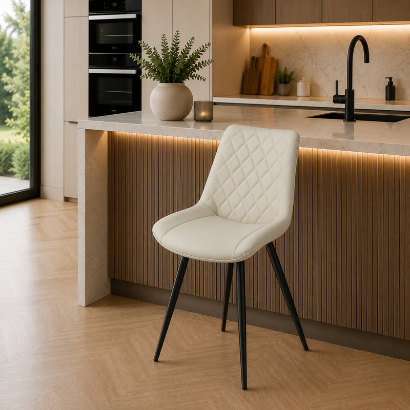 Silvia Dining Chair - Black Leg